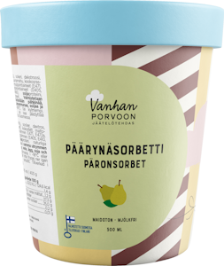 Vanhan Porvoon Jäätelötehdas Päärynäsorbetti 500 ml