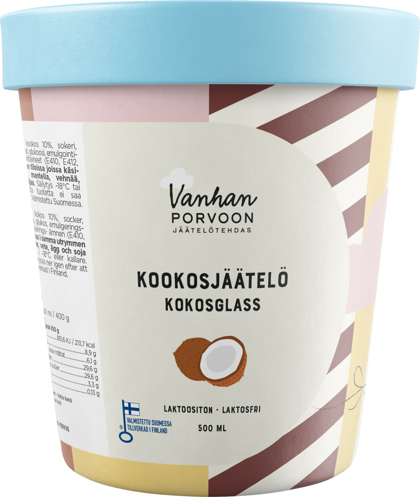 Vanhan Porvoon Jäätelötehdas Kookosjäätelö 500 ml