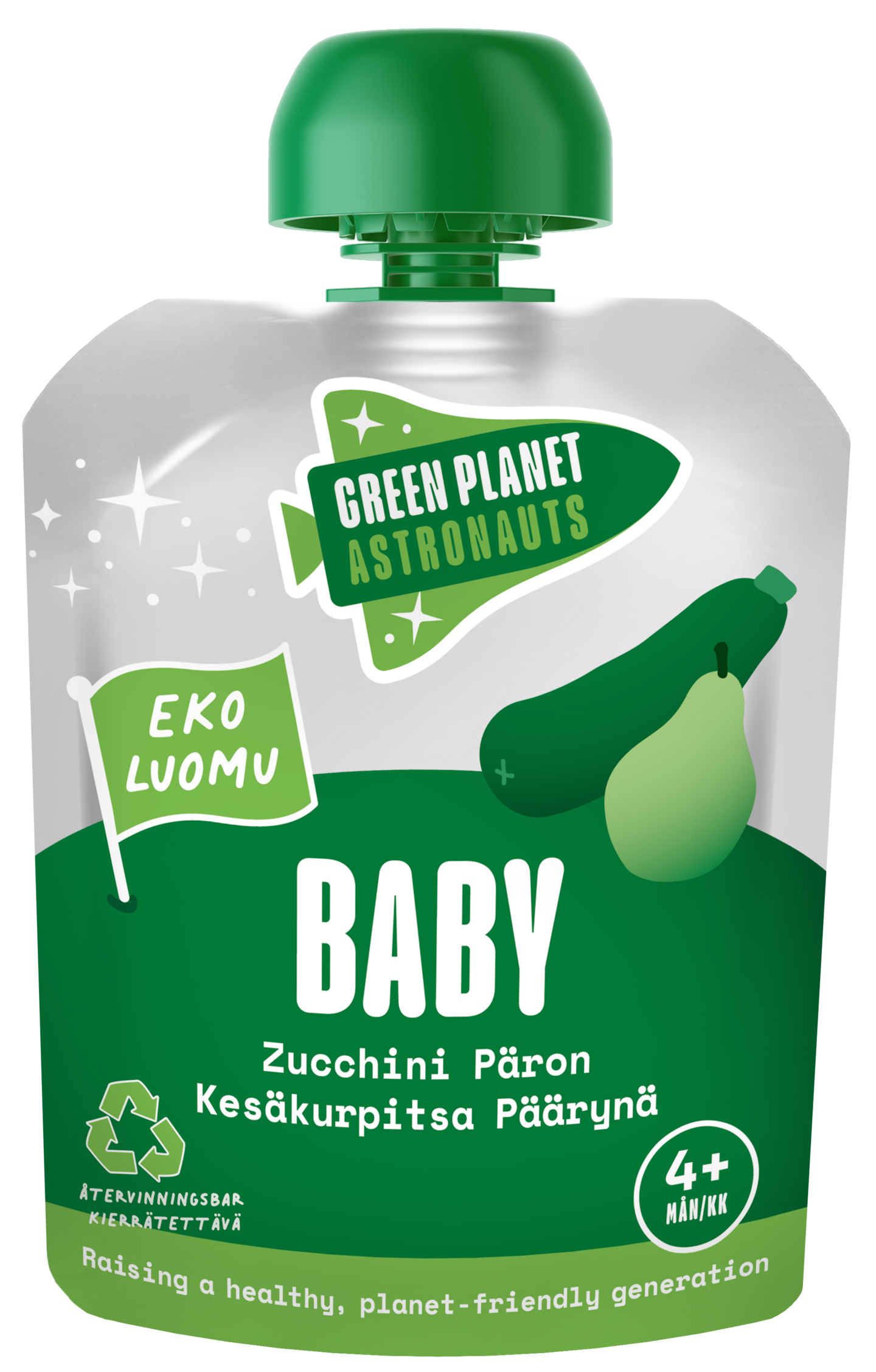Green Planet Astronauts Luomu Kesäkurpitsa Päärynä 70g 4kk