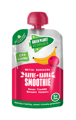 Green Planet Astronauts Luomu kaurasmoothie 100g 5kk karpalo banaani
