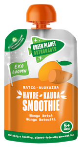 Green Planet Astronauts Luomu kaurasmoothie 100g 5kk mango bataatti