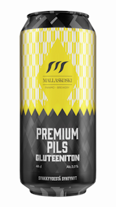 Mallaskoski Premium Pils olut 5,0% 0,44l gluteeniton