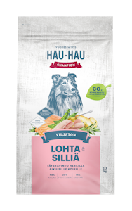 Hau-Hau Champion Lohta ja silliä viljaton aikuisille koirille 10 kg