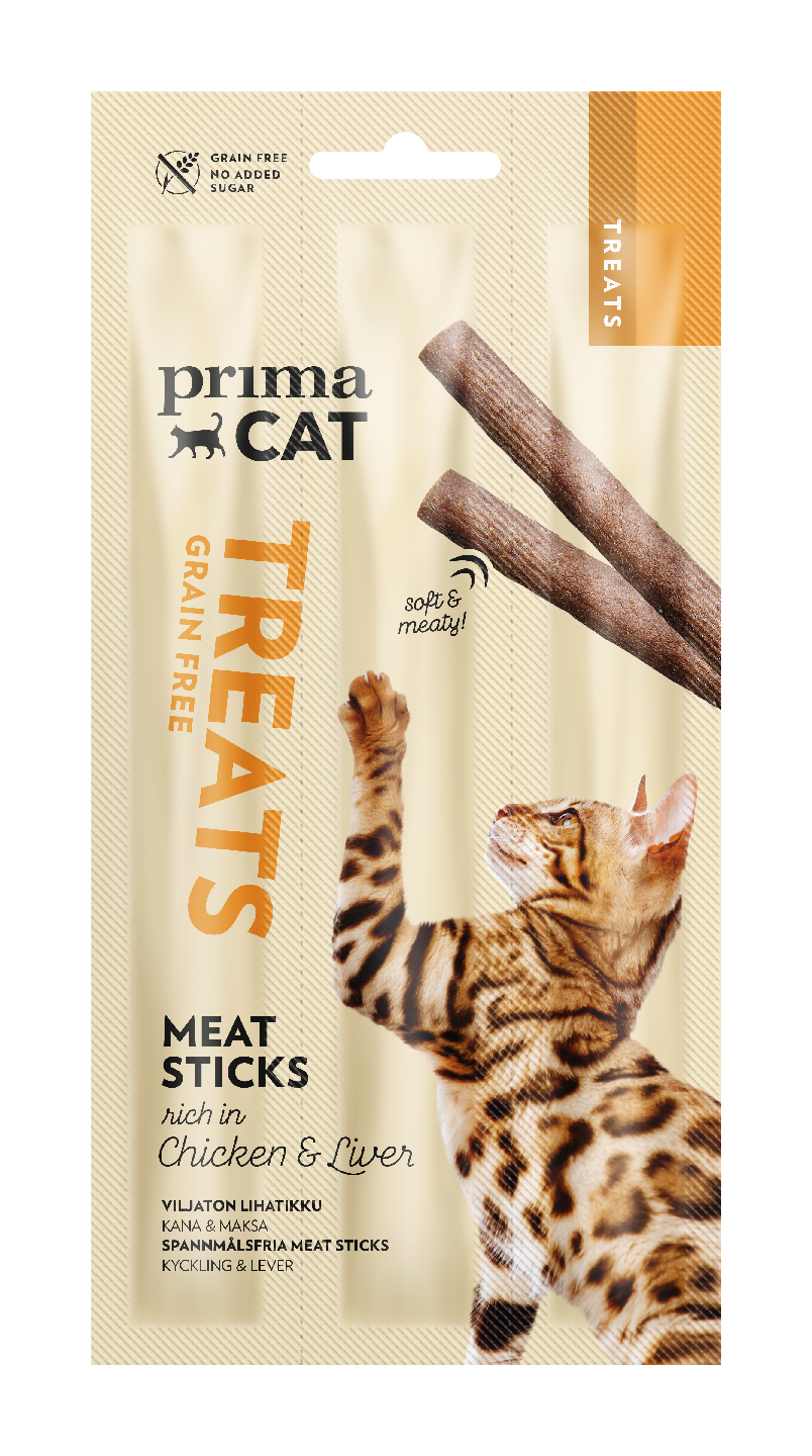 PrimaCat Meat Stick kana-maksa 3x5 g
