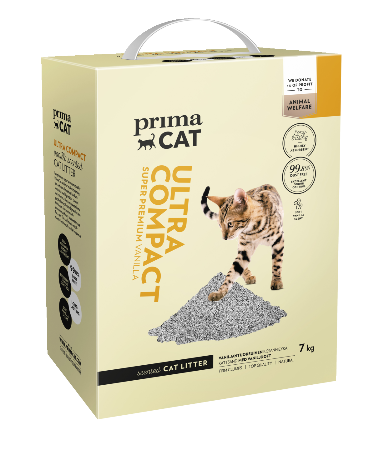 PrimaCat Ultra Compact Vanilla kissanhiekka 7 kg