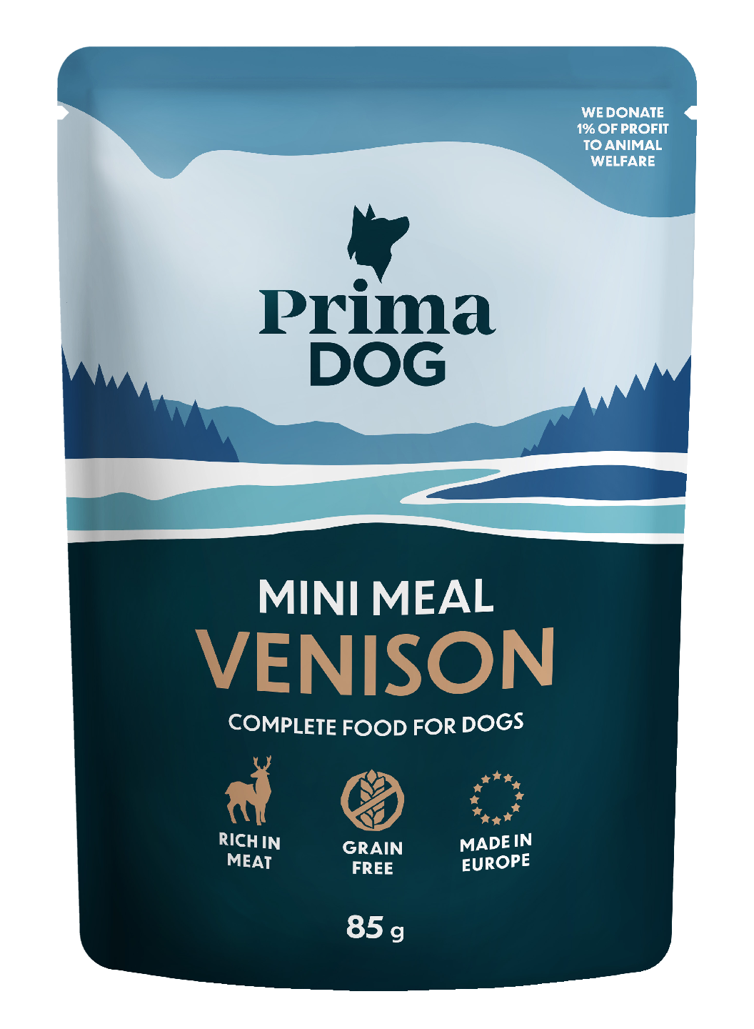 PrimaDog Mini Meal Peuraa kastikkeessa 85g