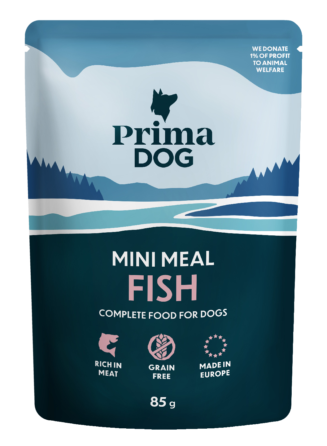 PrimaDog Mini Meal Kalaa kastikkeessa 85 g