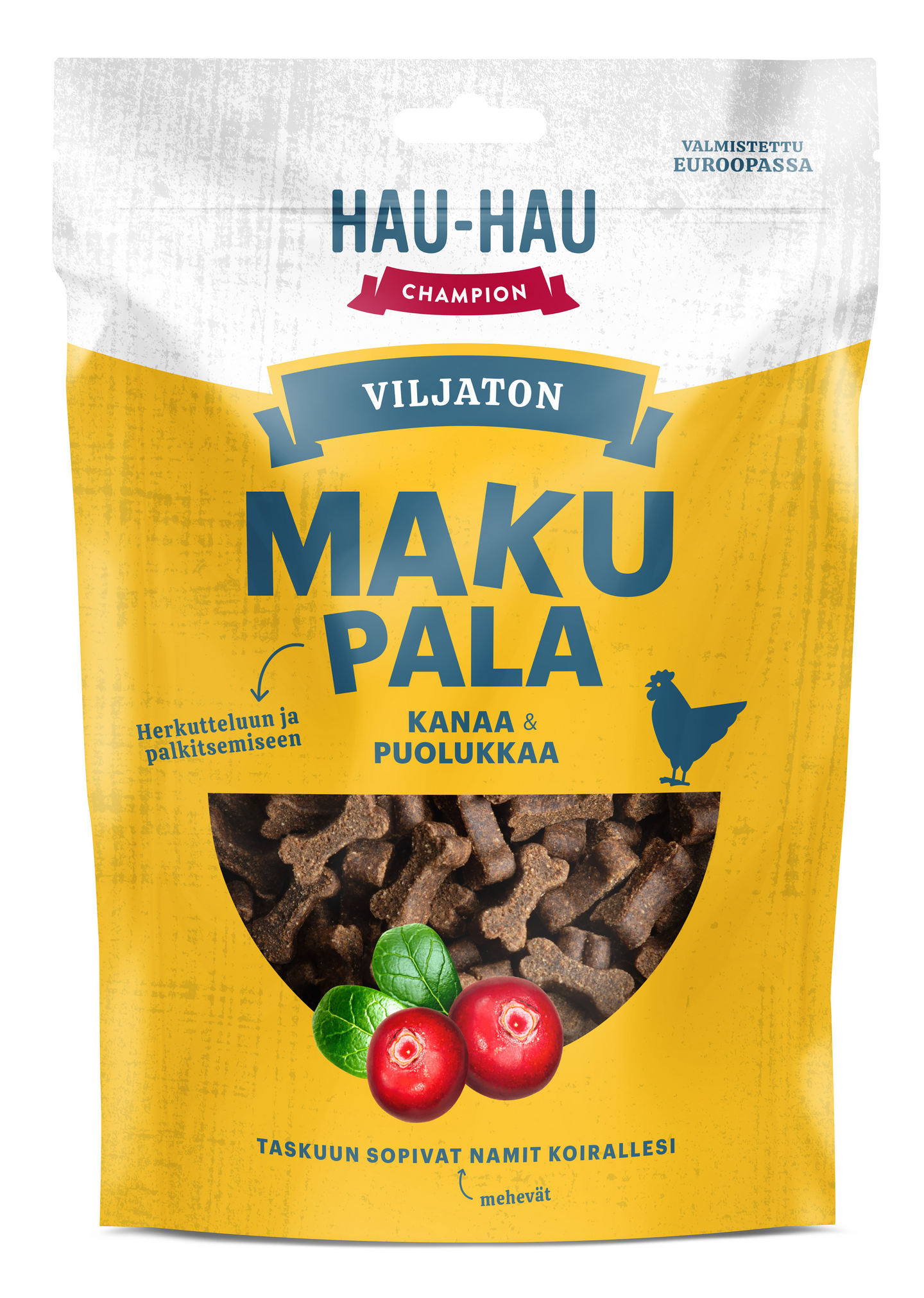 Hau-Hau Champion Viljaton Makupala kanaa ja puolukkaa 200 g