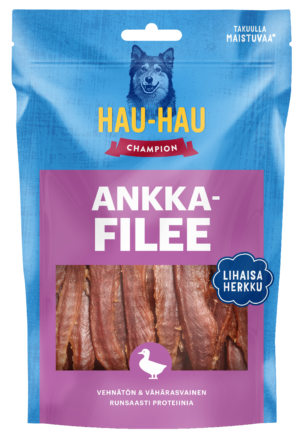 Hau-Hau Champion Ankkafilee makupalat koirille 100g