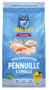 Hau-Hau Champion pentu+emo täysravinto 1,5kg kanaa, riisiä & kauraa