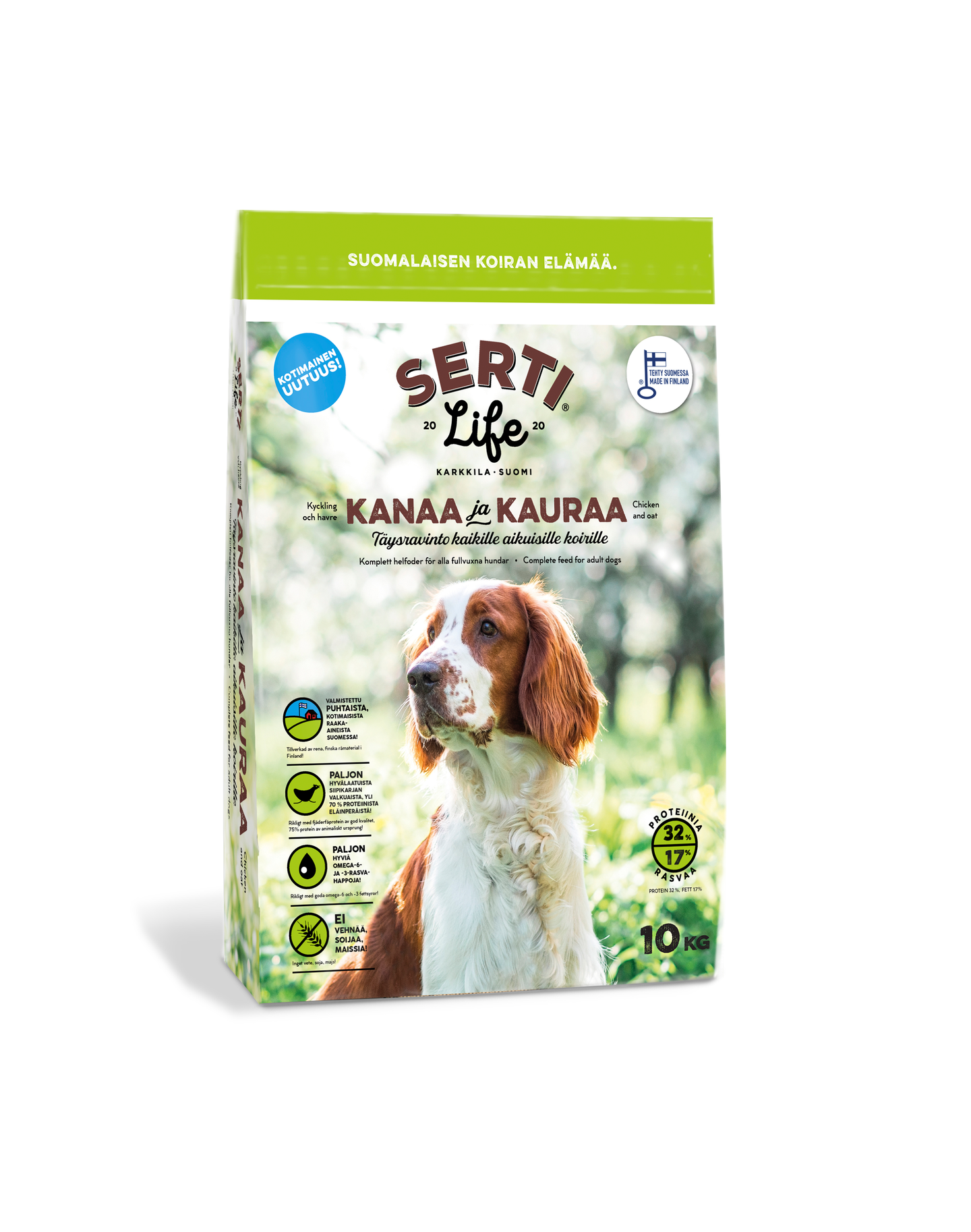 SertiLife kanaa ja kauraa 10kg täysravinto aikuisille koirille | K-Ruoka  Verkkokauppa