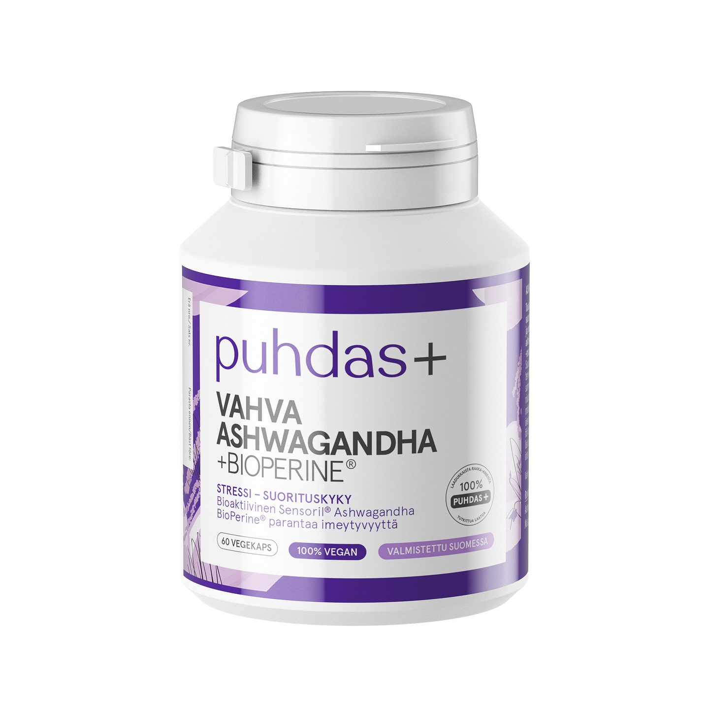 Puhdas+ Vahva Ashwagandha+BioPerine® 60kaps 19g