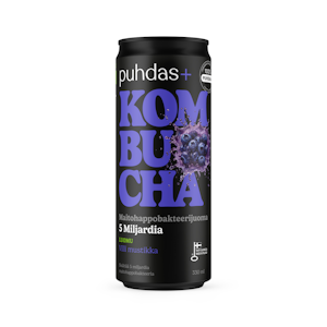 Puhdas+ Kombucha Villi Mustikka 0,5% 0,33l luomu