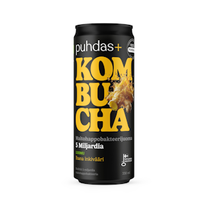 Puhdas+ Kombucha Ihana Inkivääri 0,5% 0,33l luomu