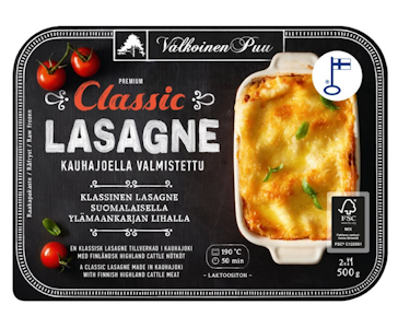 Valkoinen Puu classic lasagne 500g pakaste