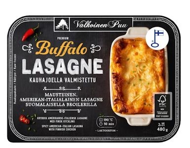 Valkoinen Puu buffalo lasagne 480g pakaste