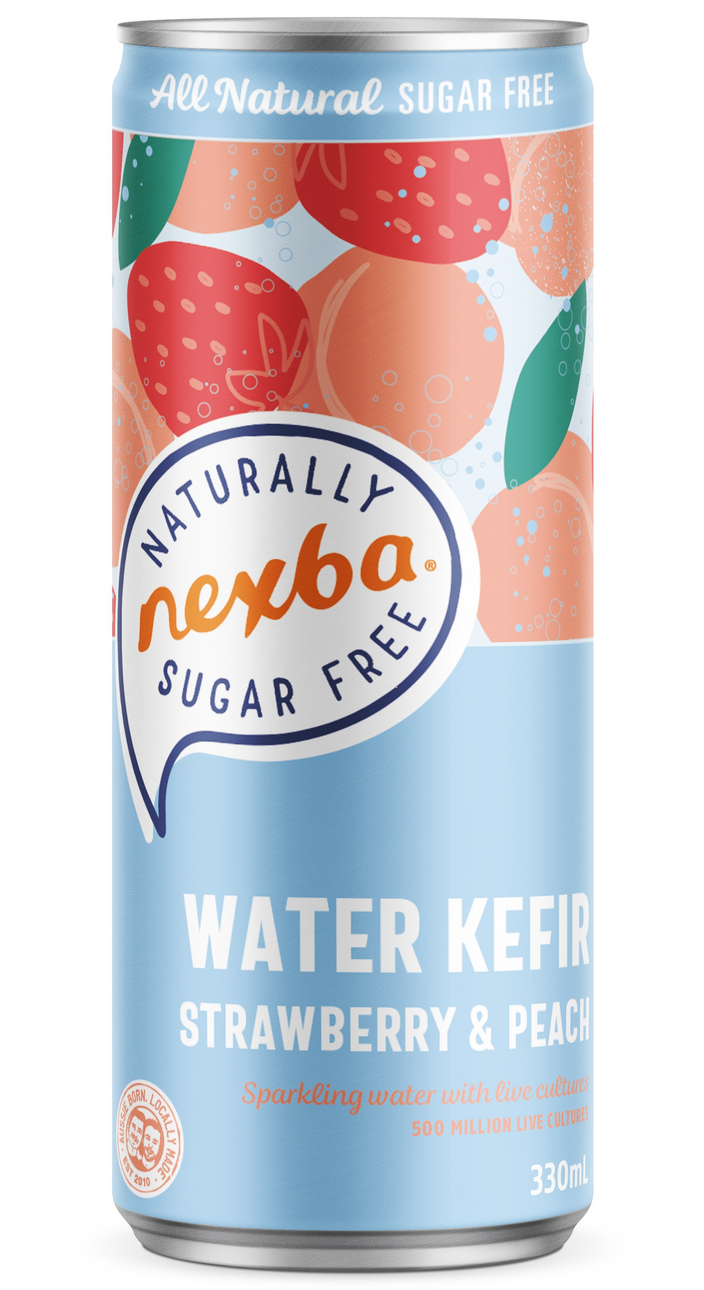 Nexba Kefir Strawberry Peach 0,33l