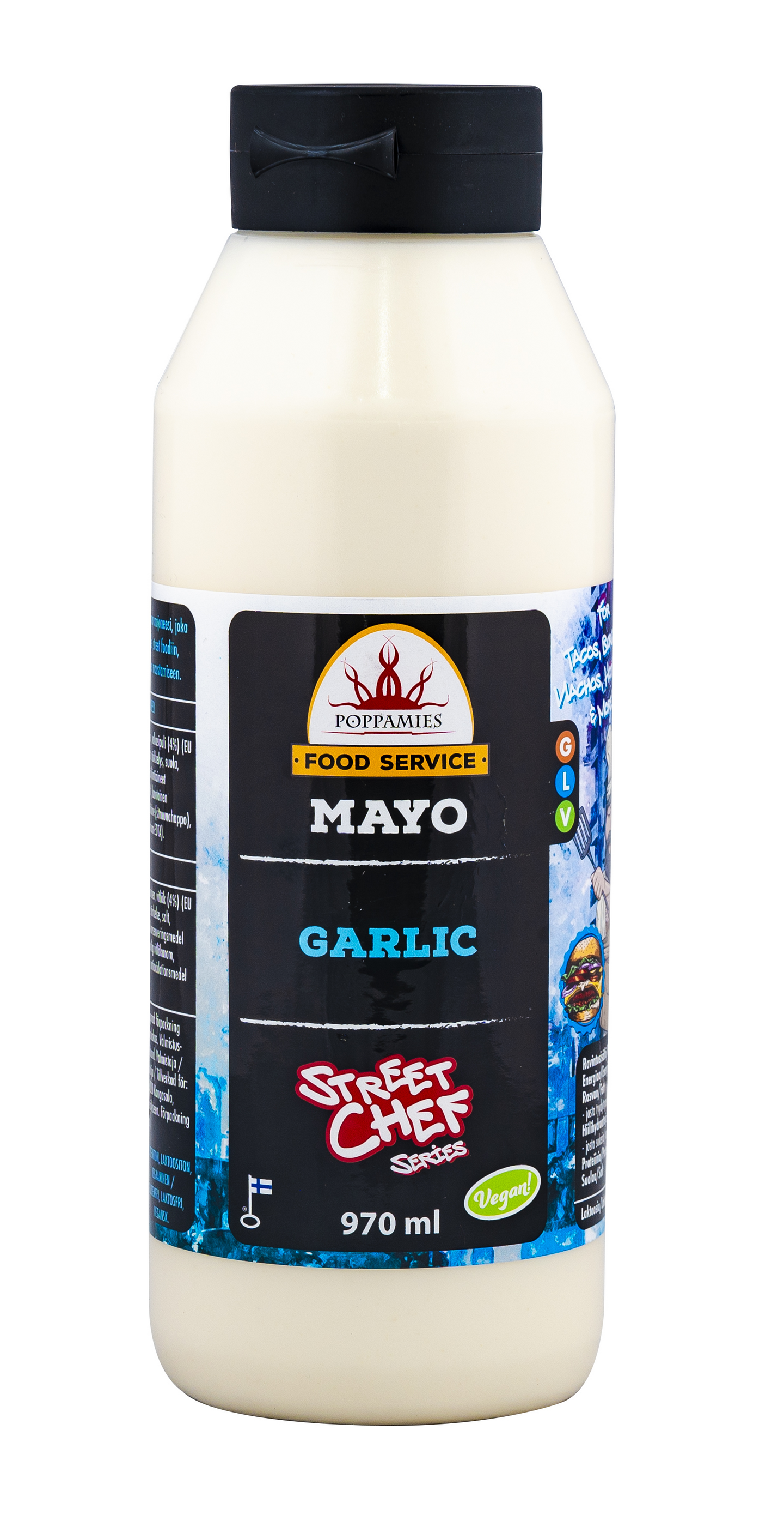 Poppamies Mayo Garlic vegaaninen majoneesi 970ml