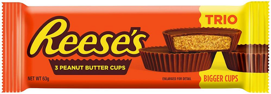 Reese's Peanut Butter Cups Trio 63g maapähkinävoisuklaa