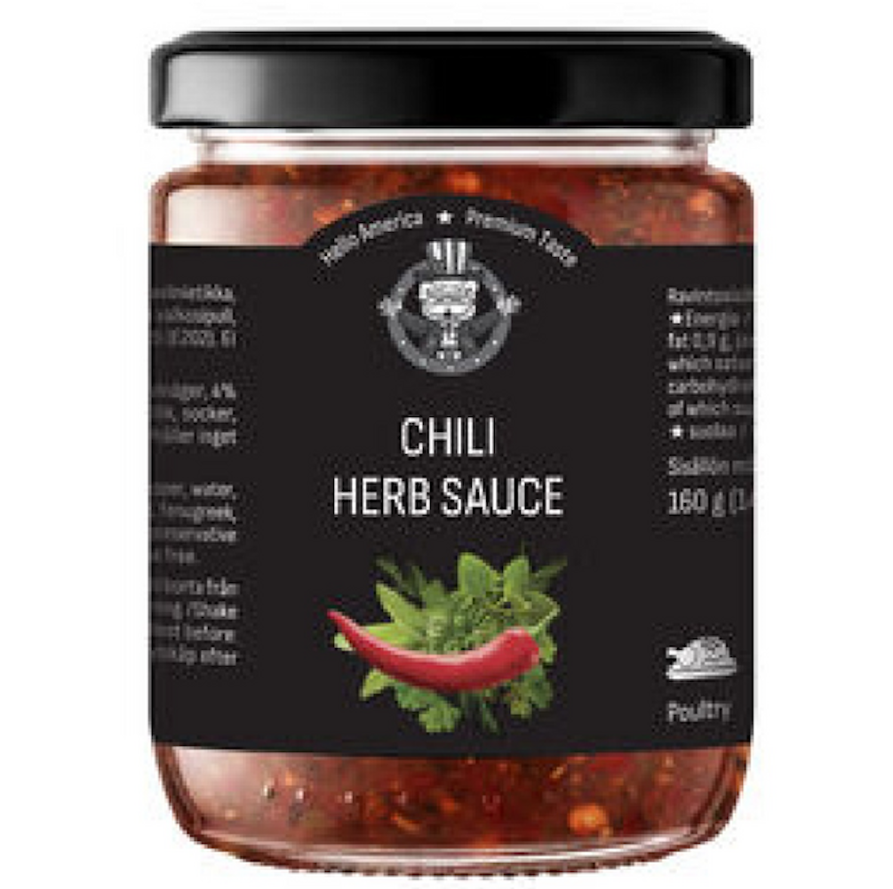 Hello America Chili Herb kastike 160 g - HoReCa-tukku Kespro