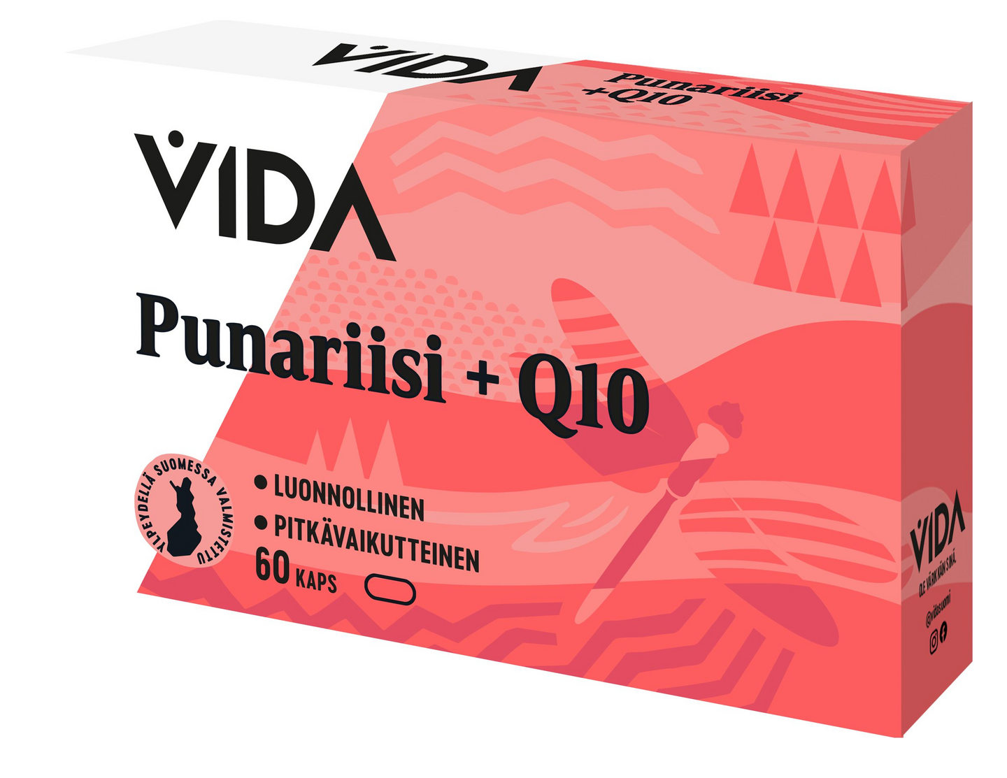 Vida Punariisi + Q10 ravintolisä 60 kaps 37g