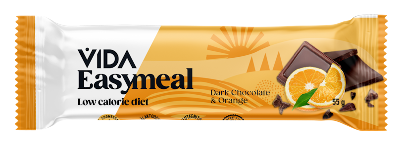 Vida Easy meal Dark Chocolate & Orange ruokavalionkorvikepatukka 55g