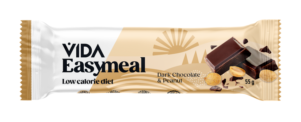 Vida Easy meal Dark Chocolate & Peanut ruokavalionkorvikepatukka 55 g