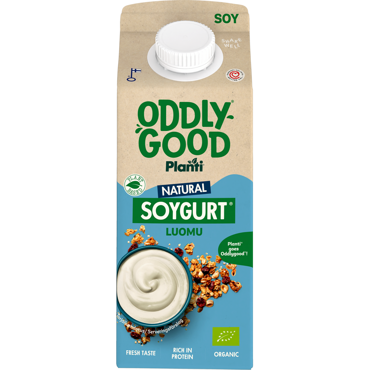 Oddlygood Planti soygurt 750g natural luomu