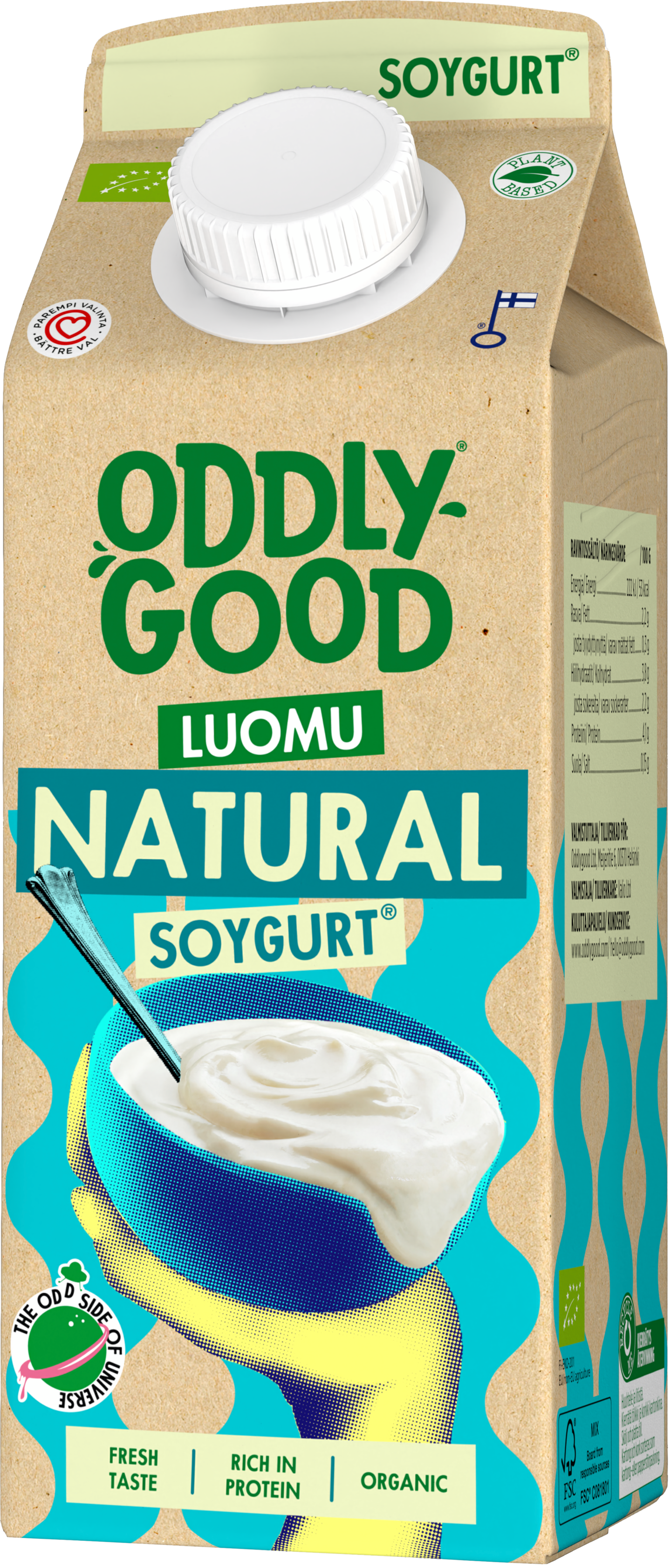 Oddlygood soygurt 750g natural luomu