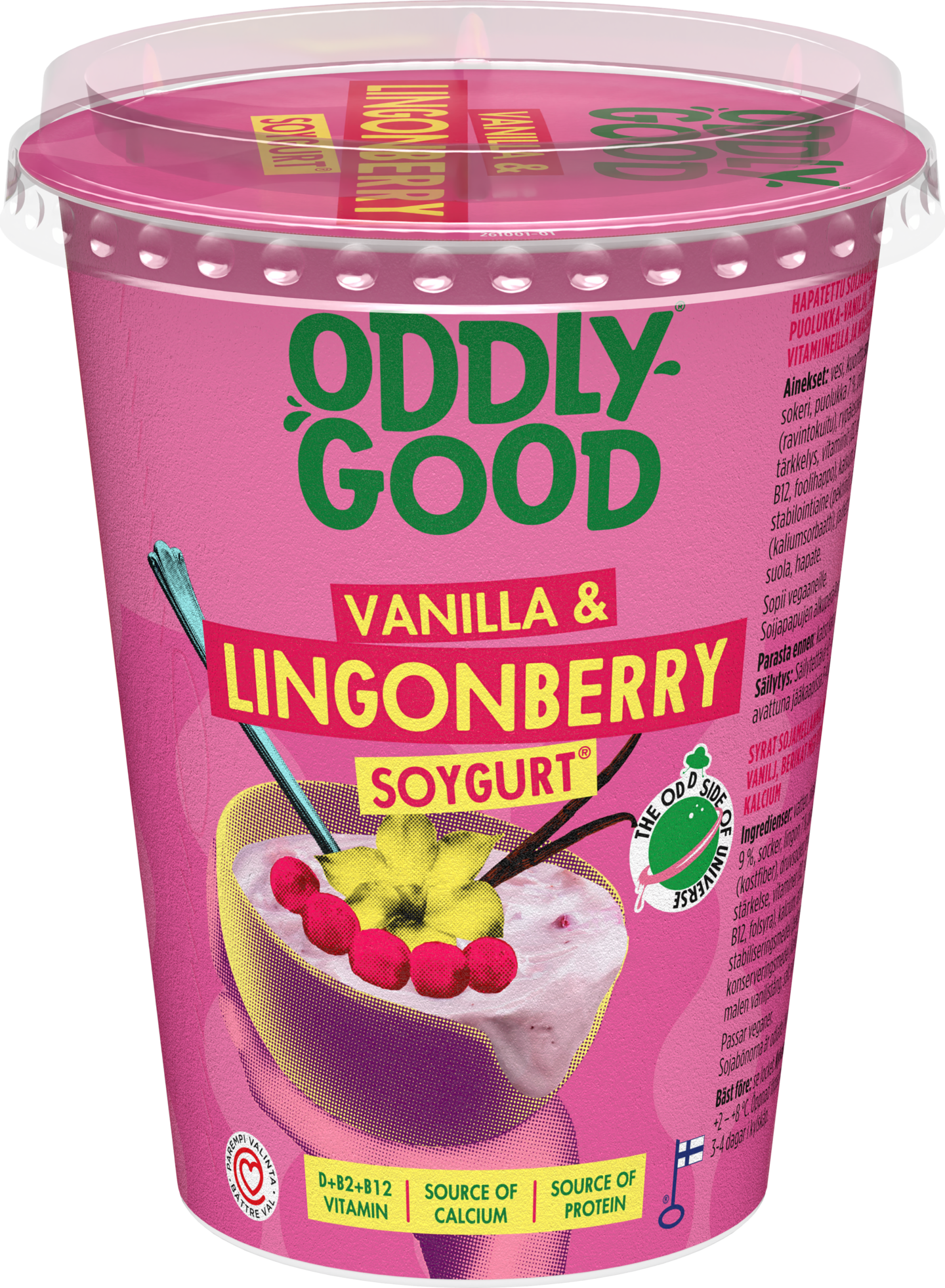 Oddlygood soygurt 400g puolukka-vanilja