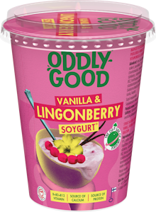 Oddlygood soygurt 400g puolukka-vanilja