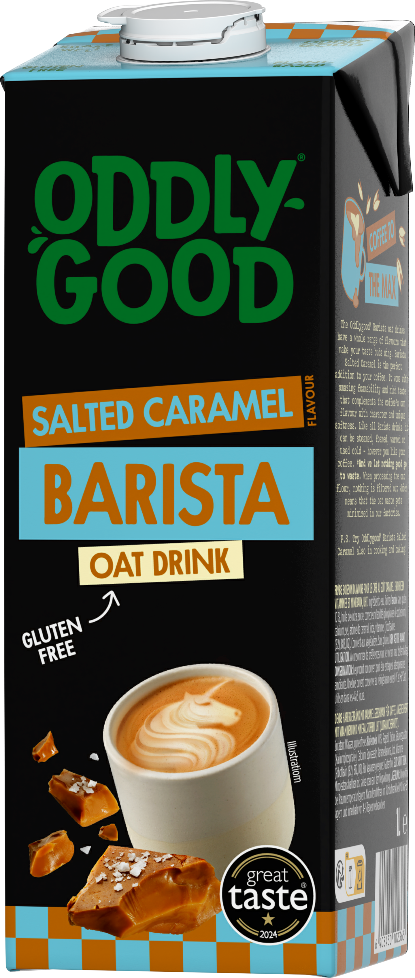 Oddlygood Barista kaurajuoma 1l caramel  gluteeniton UHT