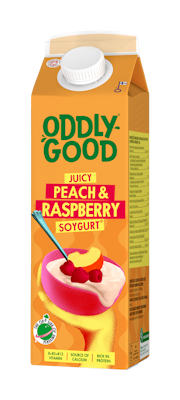 Oddlygood soygurt 1kg persikka-vadelma