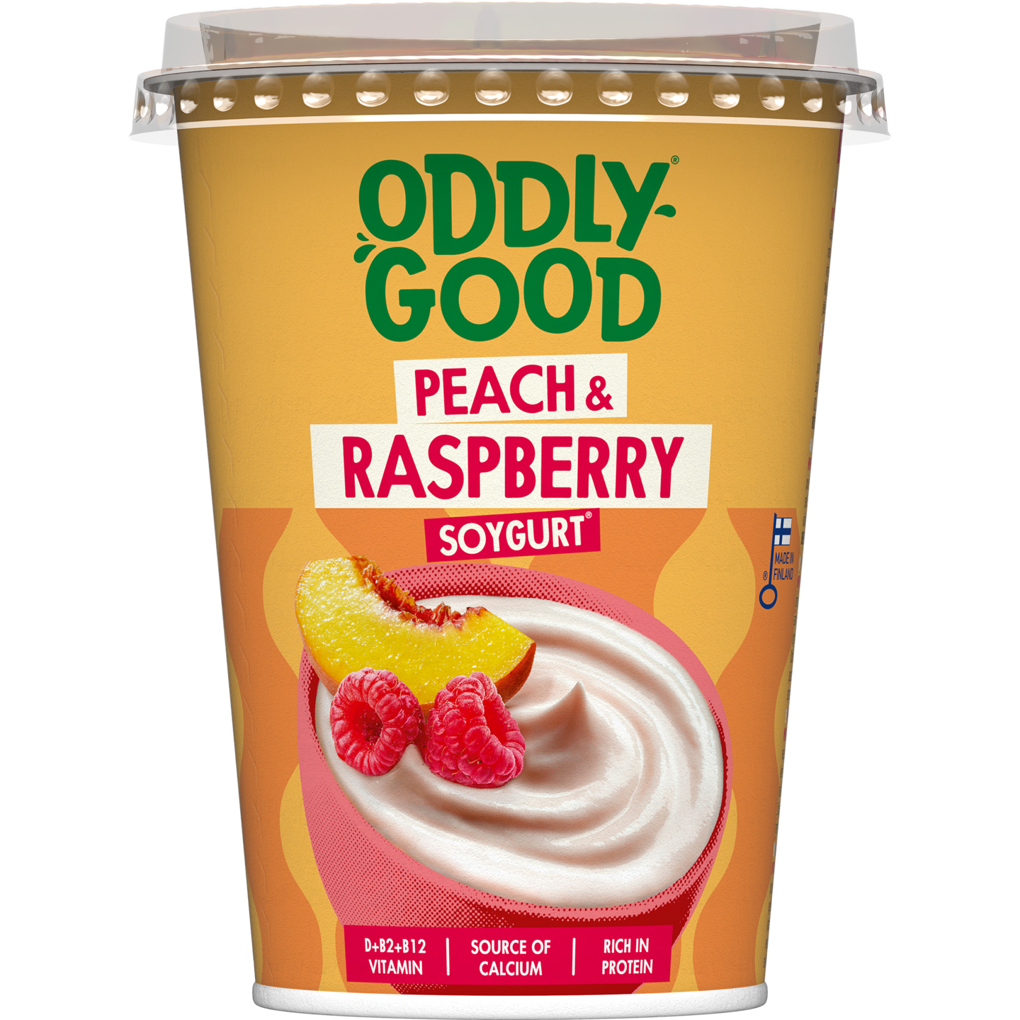 Oddlygood Soygurt 400g persikka-vadelma