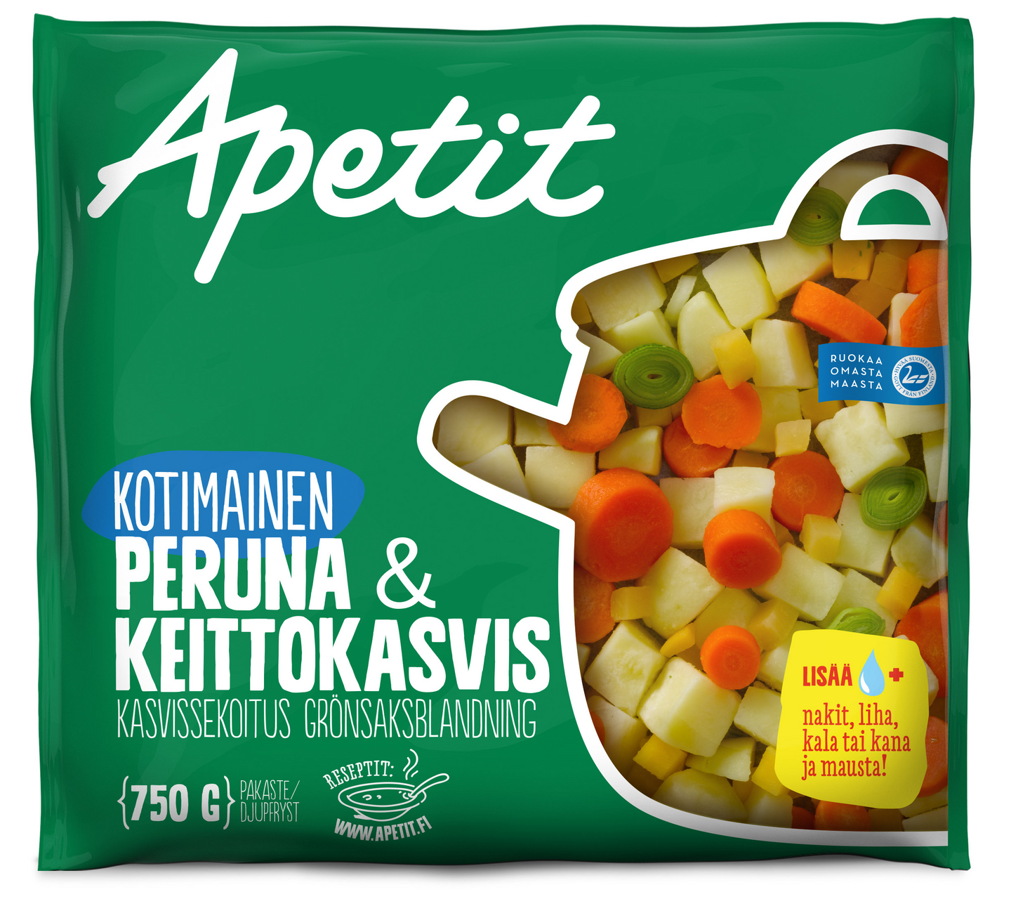 Apetit peruna&keittokasvis kasvissekoitus 750g pakaste