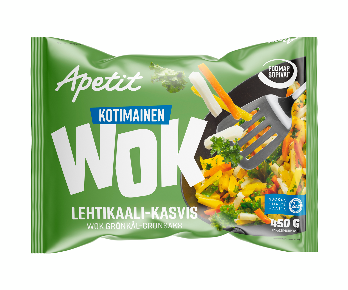 Apetit Kotimainen wok lehtikaali-kasvis 450g pakaste