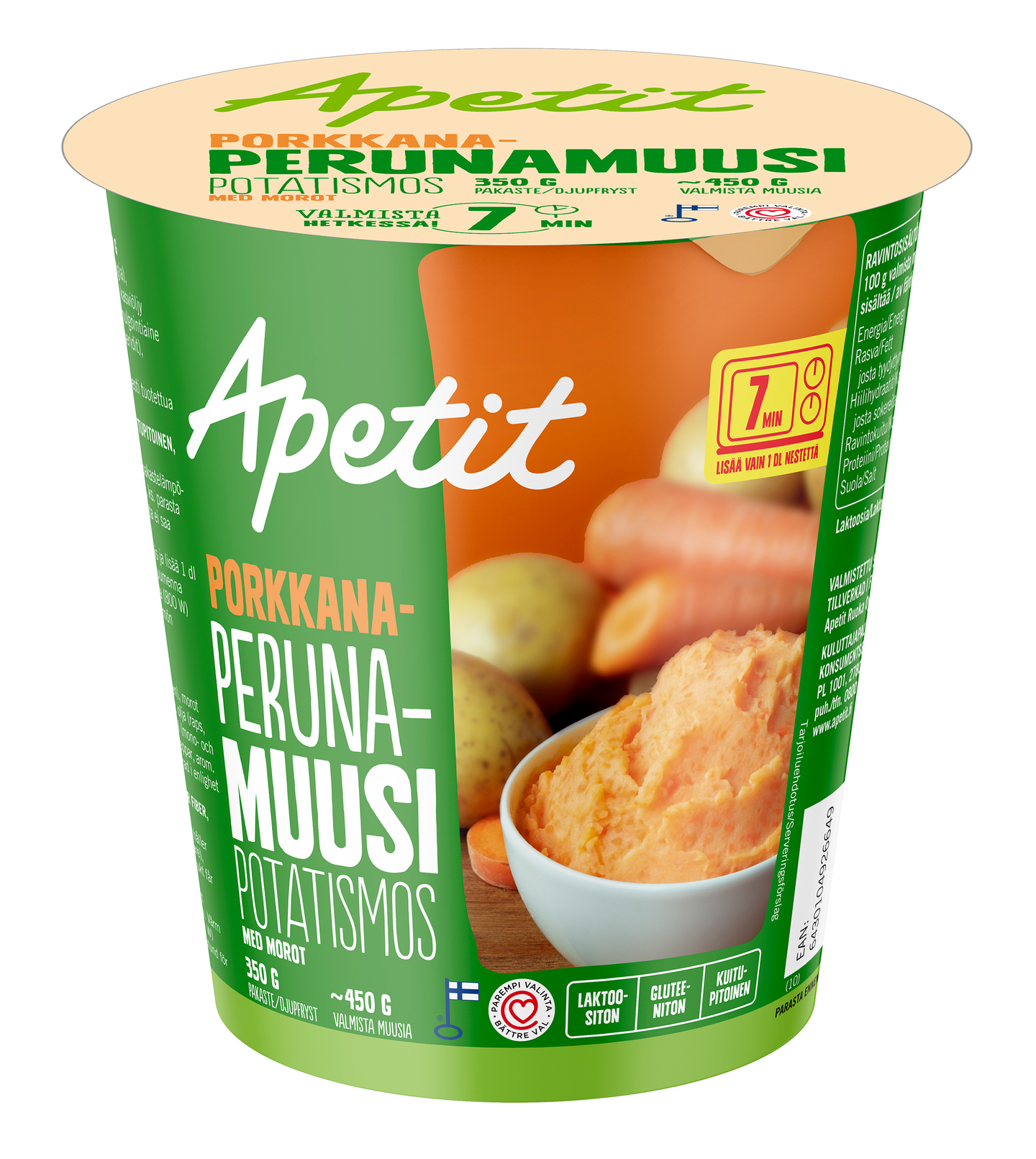 Apetit porkkana-perunamuusi 350g pakaste