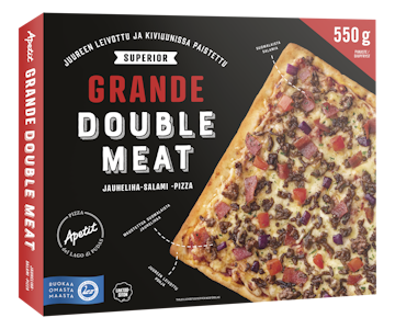 Apetit superior grande double meat pizza 550g pakaste