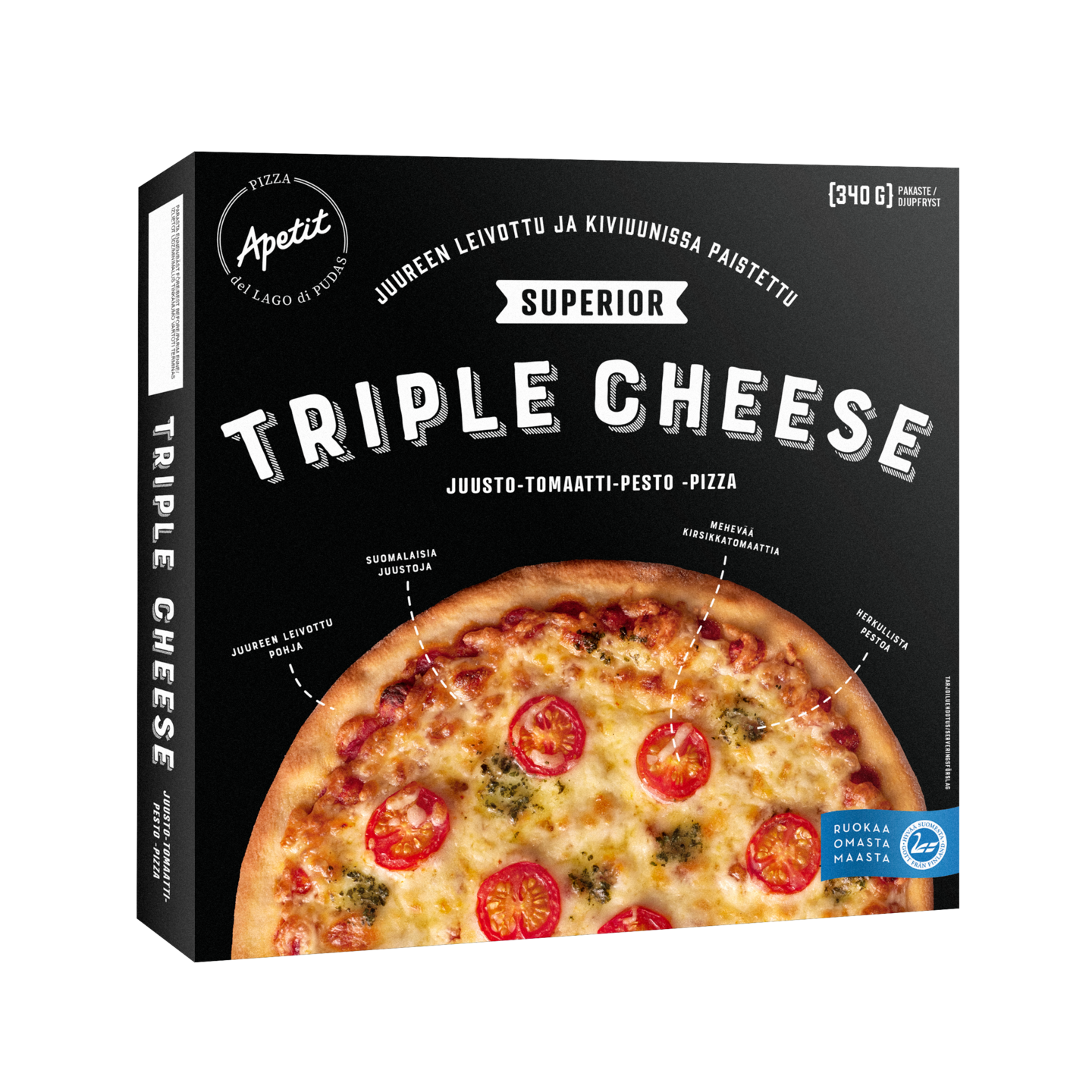 Apetit Superior Triple Cheese Pizza 340g pakaste