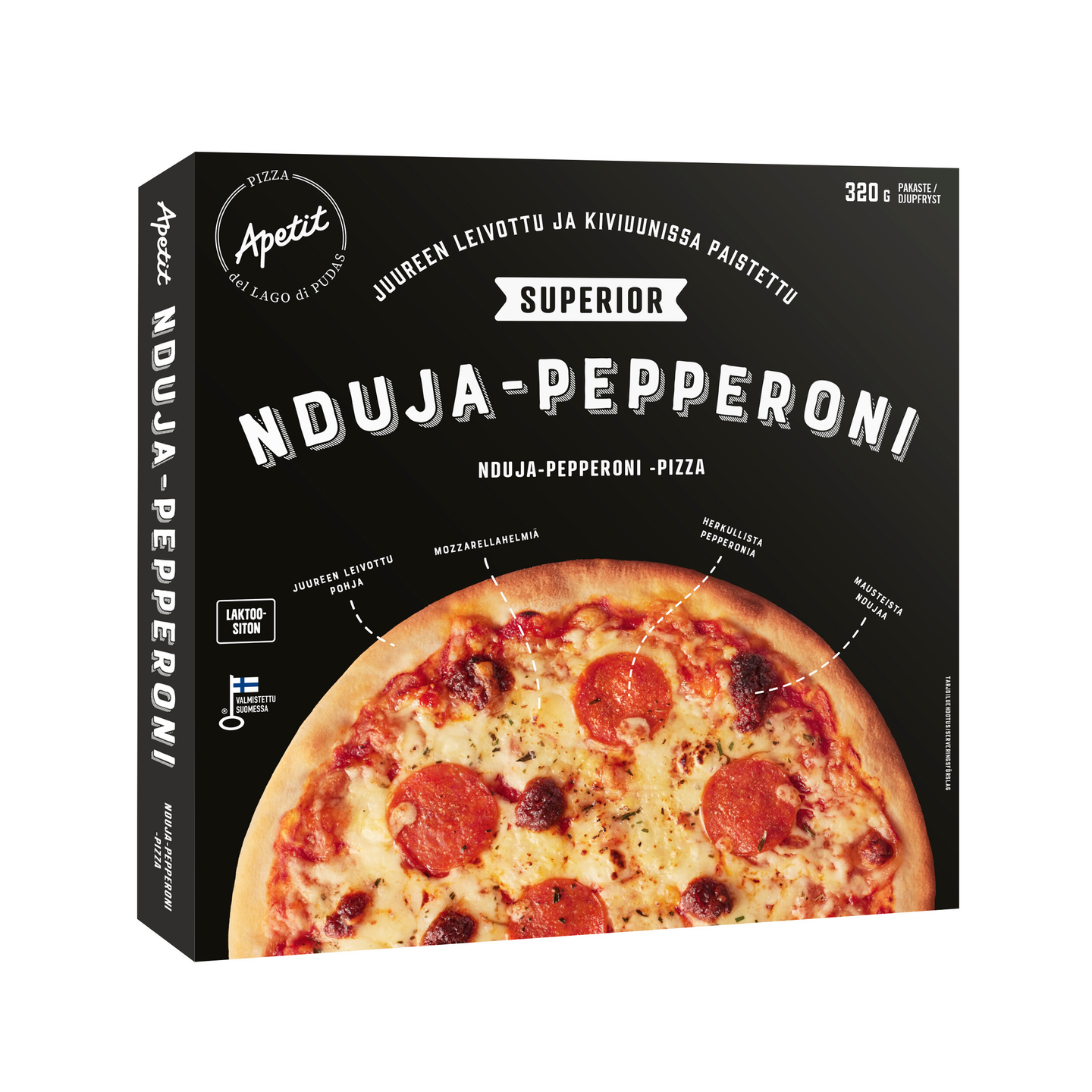 Apetit Superior Nduja-pepperoni pizza pakaste 320g