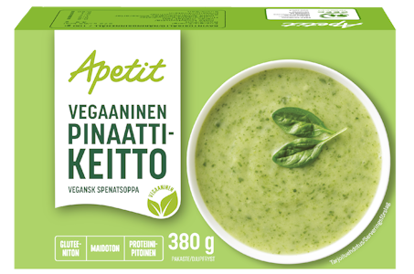 Apetit vegaaninen pinaattikeitto 380g pakaste