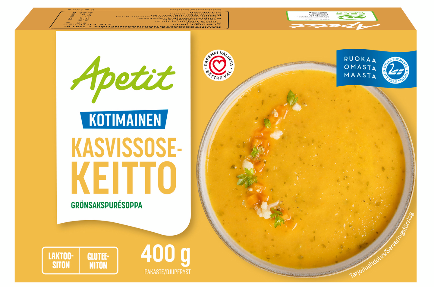 Apetit kasvissosekeitto 400g pakaste | K-Ruoka Verkkokauppa