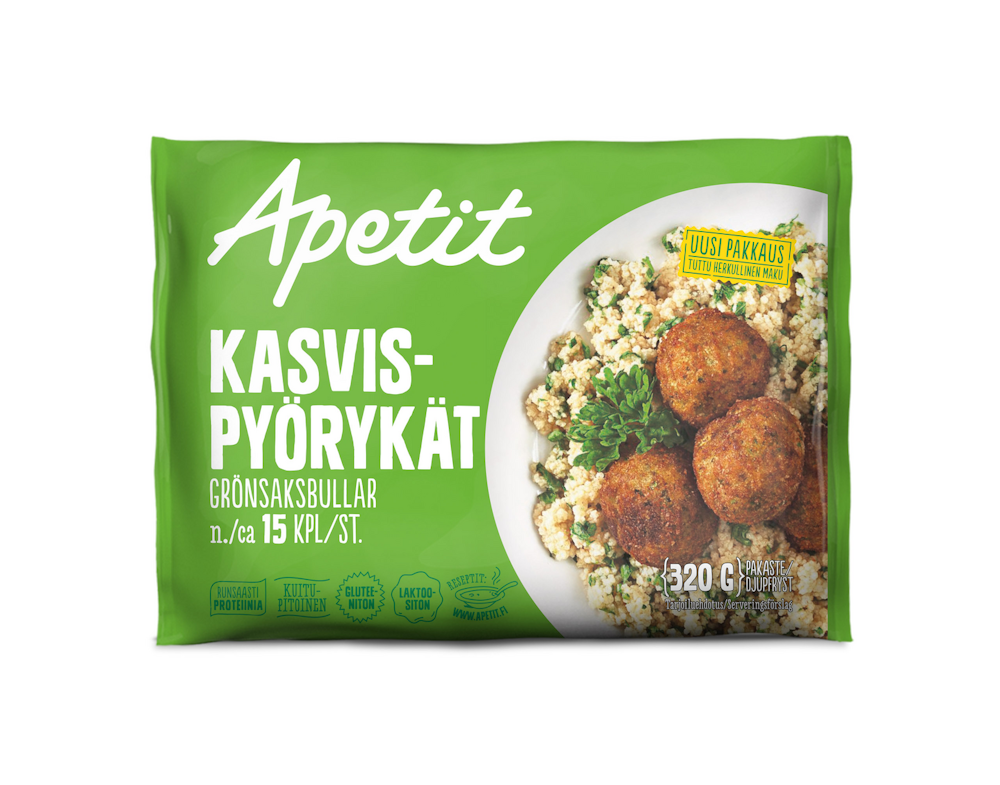 Apetit Kasvispyörykät 320g pakaste — HoReCa-tukku Kespro