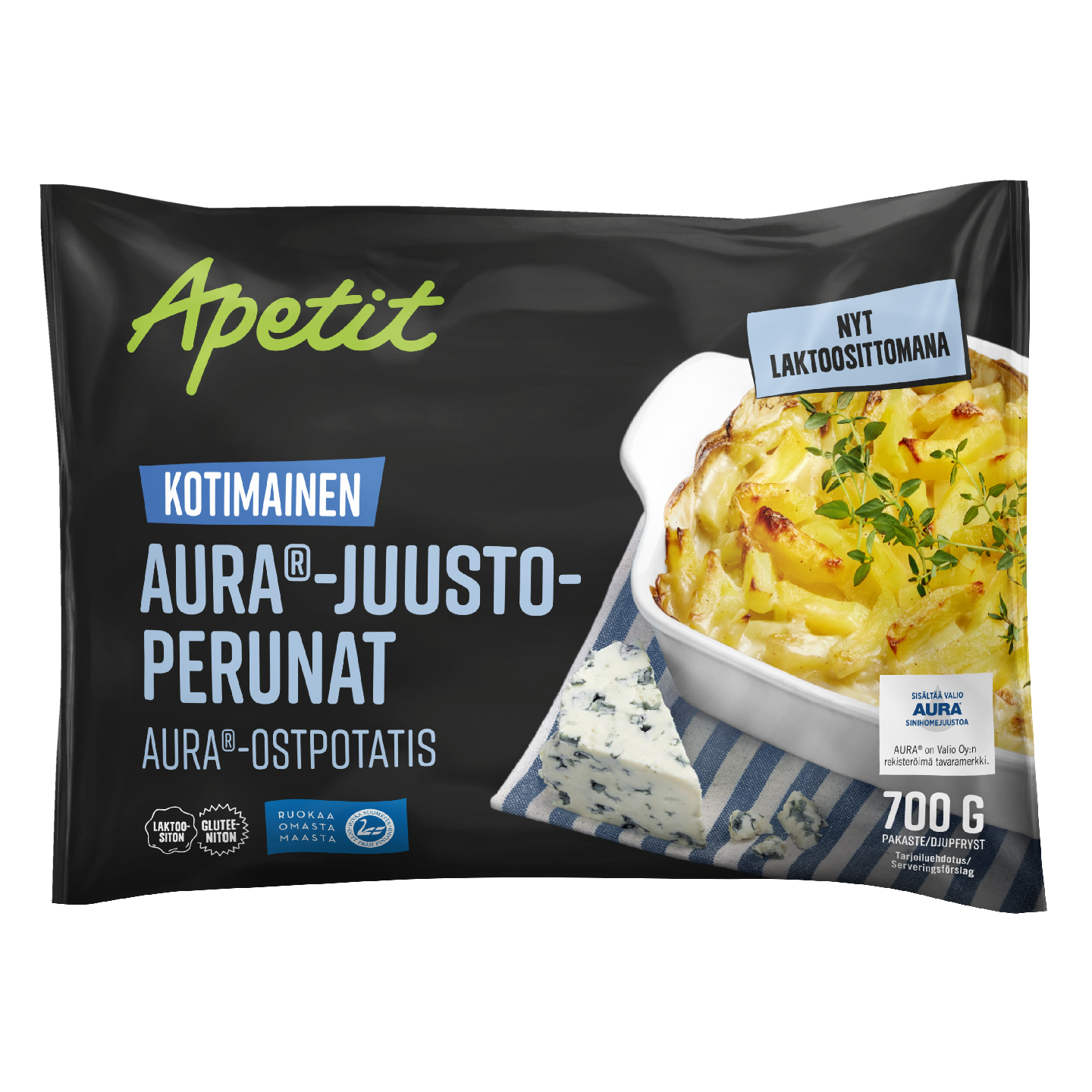 Apetit Kotimaiset Aurajuustoperunat 700g pakaste | K-Ruoka Verkkokauppa