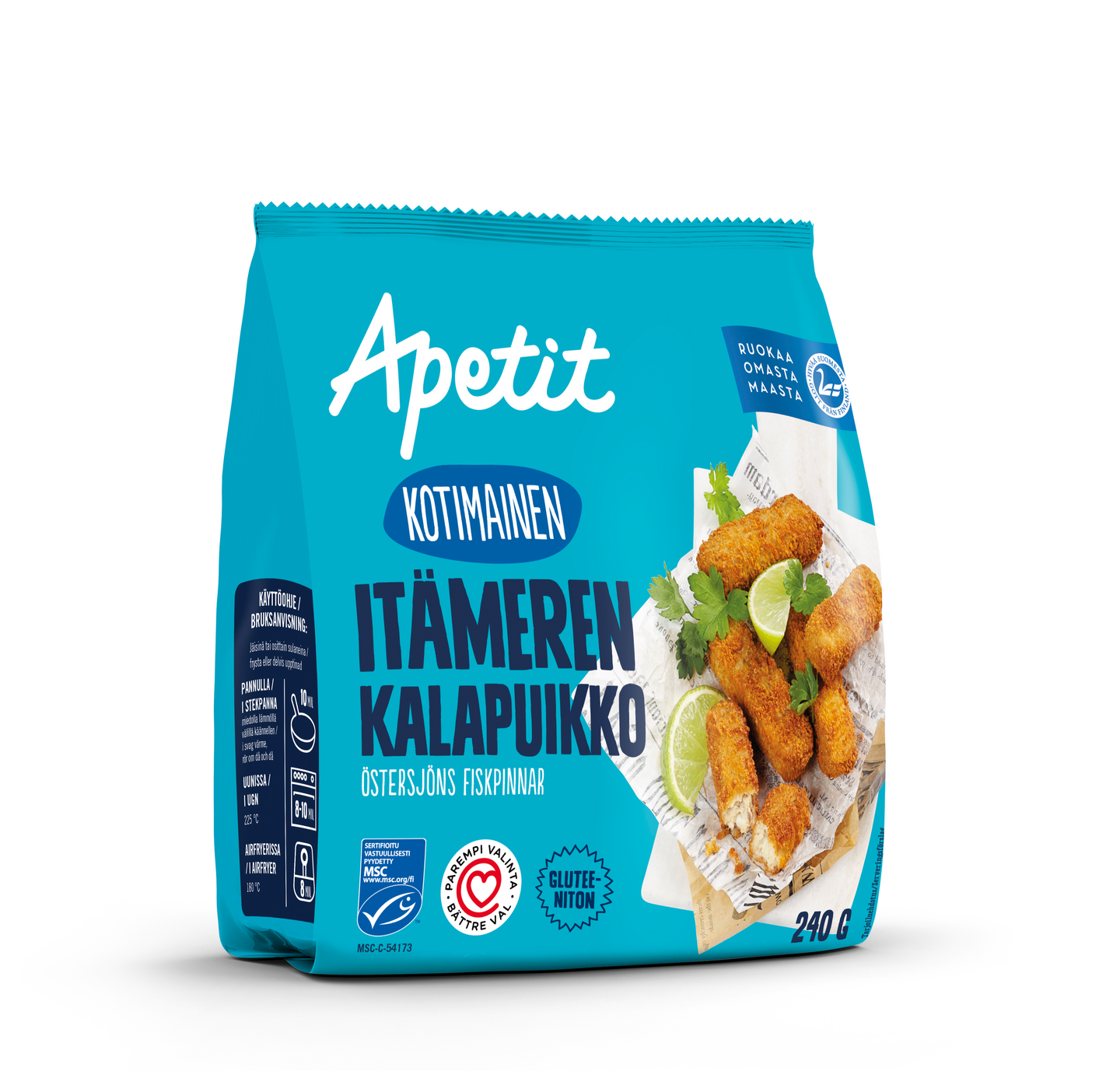 Apetit kotimainen Itämeren kalapuikko 240g MSC pakaste