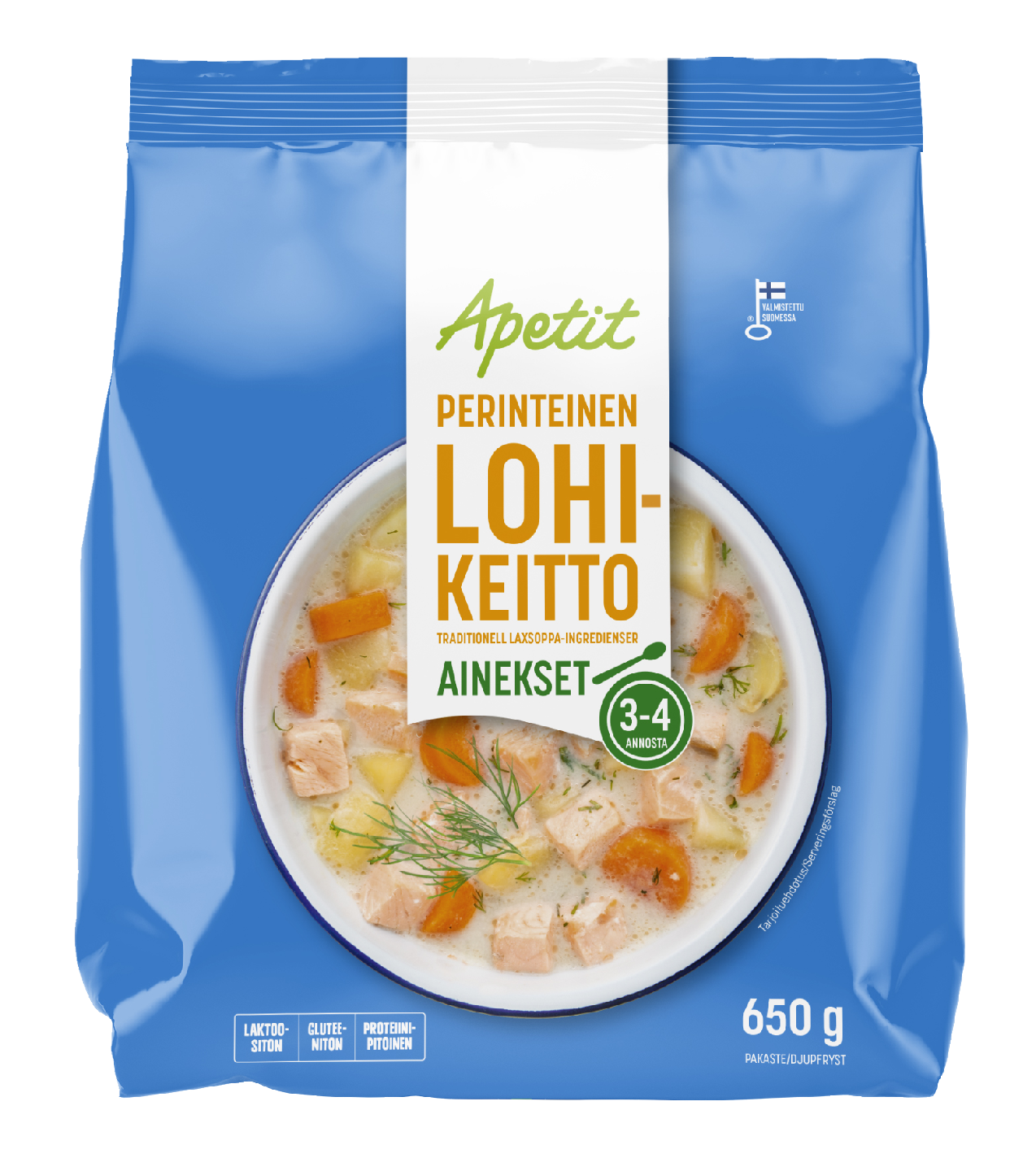 Apetit perinteinen lohikeittoainekset 650g pakaste