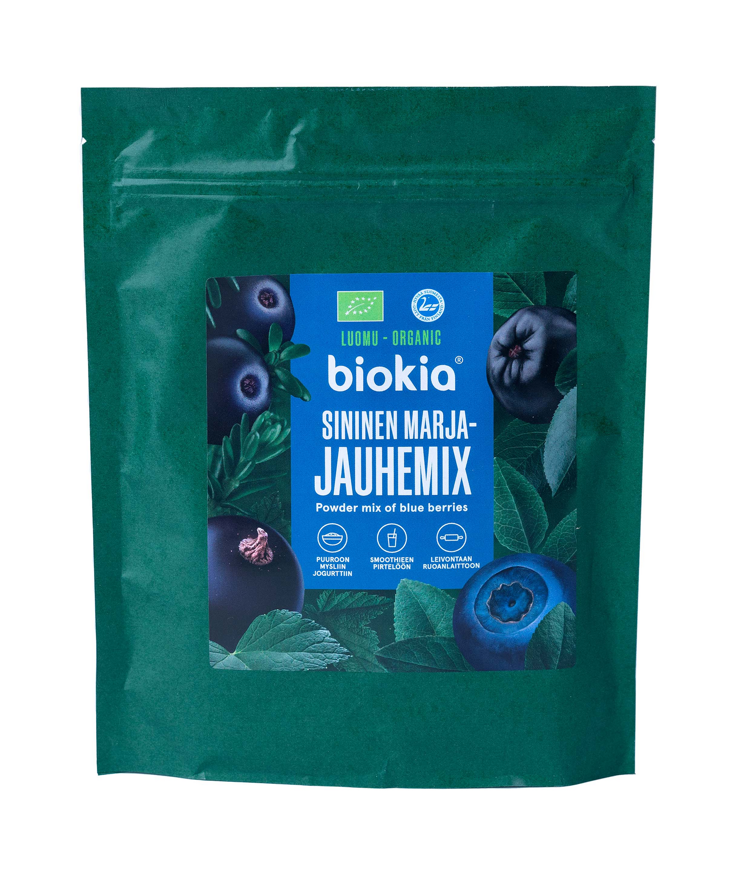 Biokia sininen marjajauhesekoitus Luomu 150g