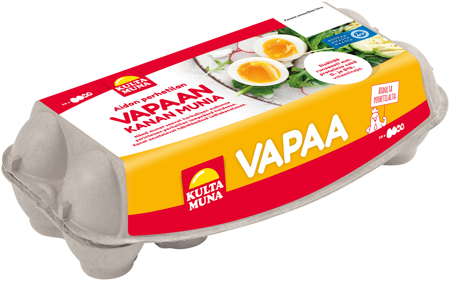 Kultamuna vapaa kananmuna S/M10 530g 234 rasiaa KONTTI