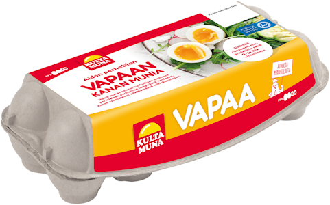 Kultamuna vapaa kananmuna S/M10 530g 234 rasiaa KONTTI