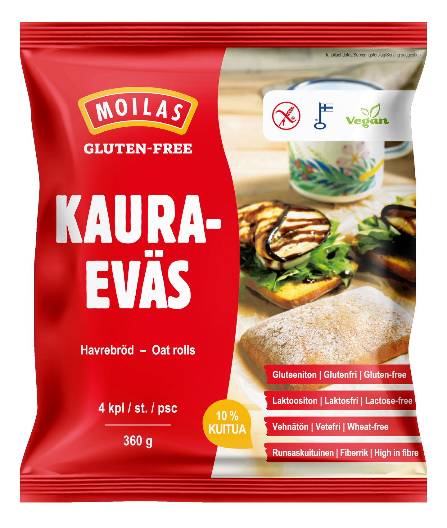 Moilas Gluten-Free kauraeväs 4kpl/360g pakaste